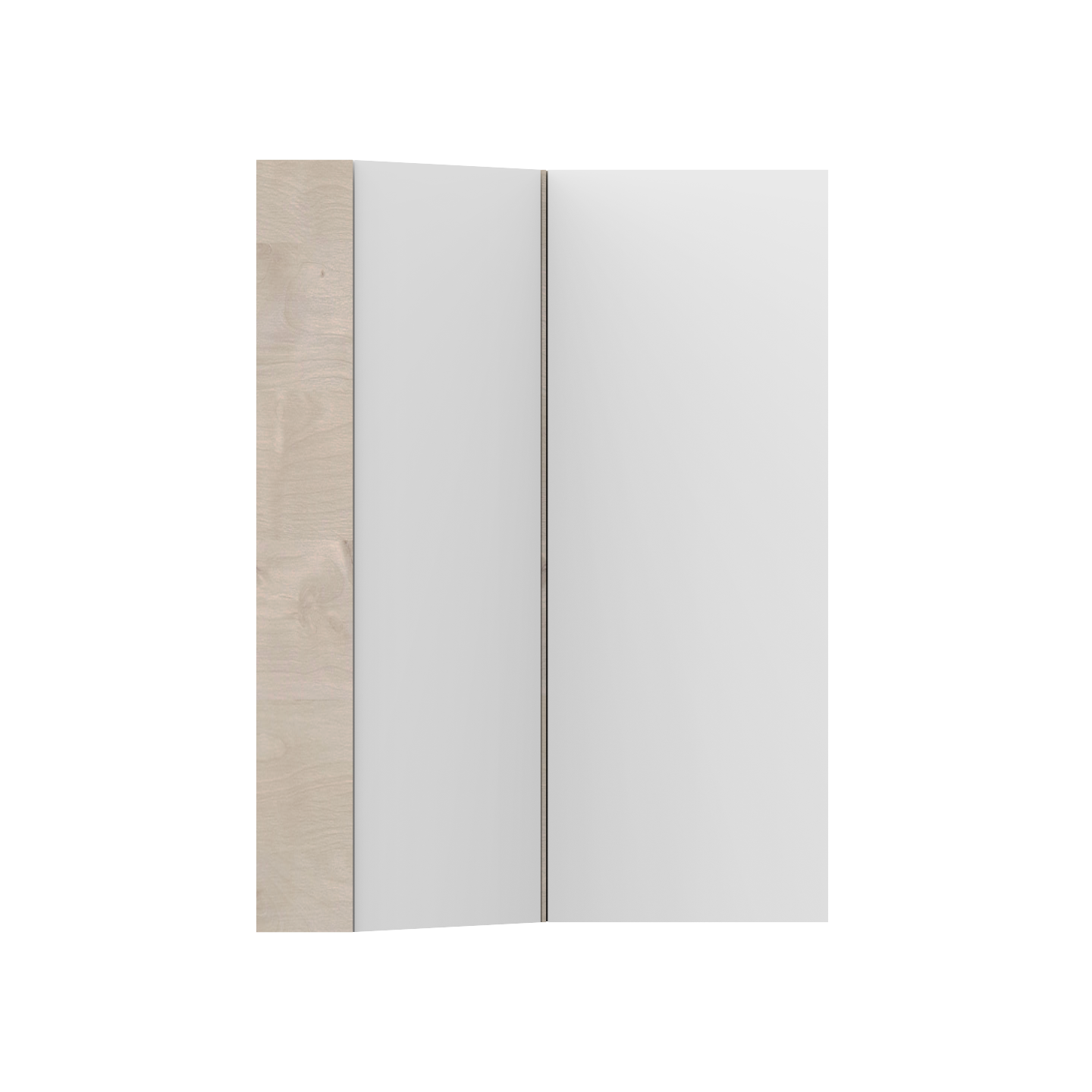 ADP Glacier Offset Corner Shaving Cabinet