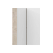 ADP Glacier Offset Corner Shaving Cabinet - 600mm 2 Doors Left Corner