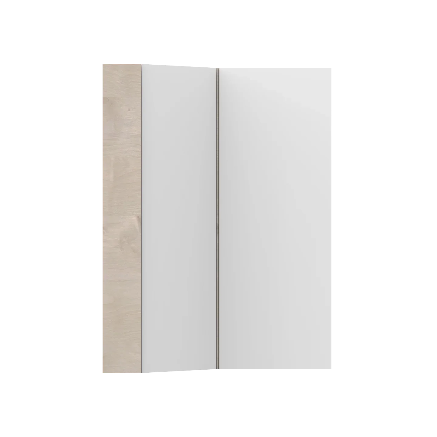 ADP Glacier Offset Corner Shaving Cabinet - 600mm 2 Doors Left Corner