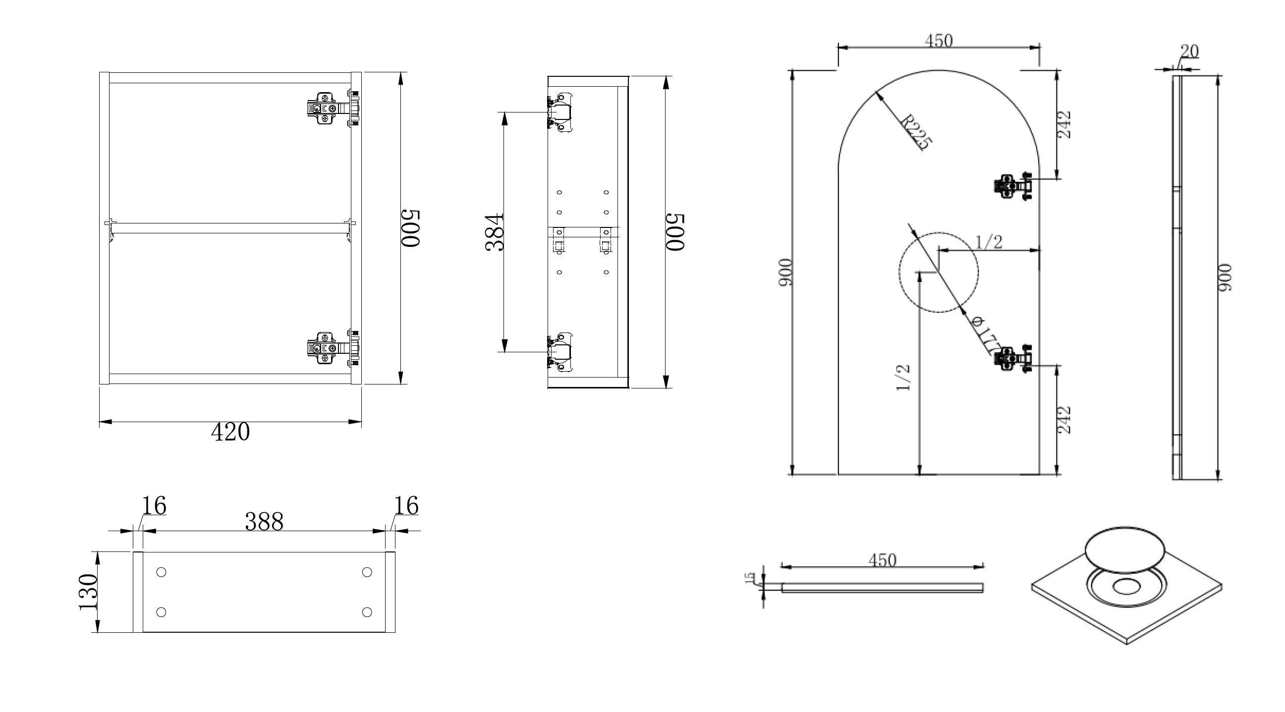 Cassa Design Archied Shaving Cabinet