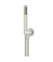 Meir Round Hand Shower on Fixed Bracket, Brushed Nickel