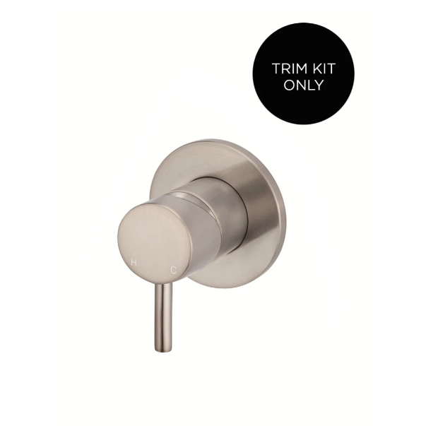 Meir Round Wall Mixer Short Pin-lever Finish Kit, Champagne