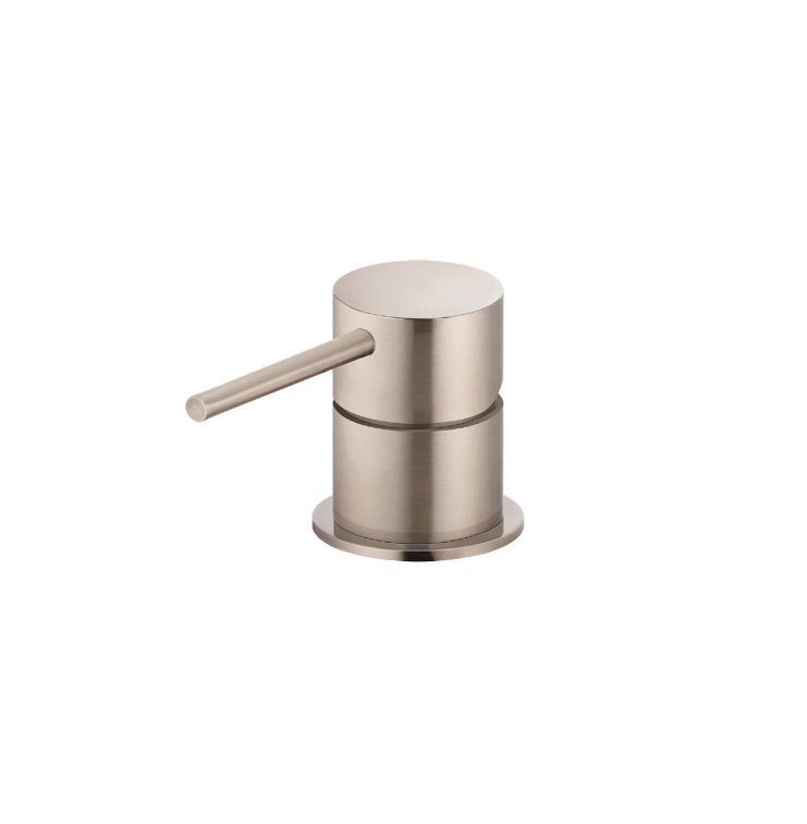 Meir Round Deck Mounted Mixer, Champagne