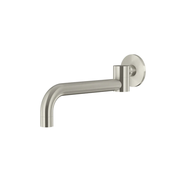 Meir Round Swivel Wall Spout, Brushed Nickel