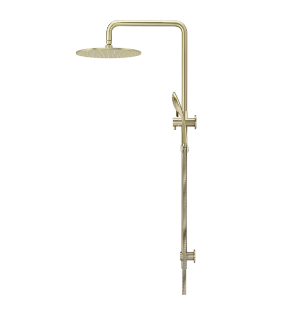 Meir Round Combination Shower Rail 300mm Rose, Three Function Hand Shower, Tiger Bronze