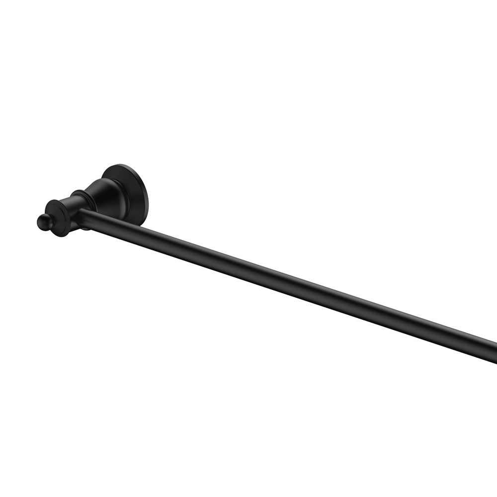 Fienza Lillian 800mm Adjustable Single Towel Rail, Matte Black