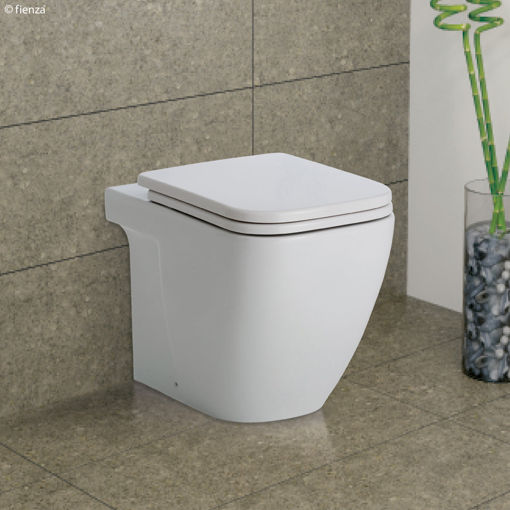 Fienza Caroline Toilet Pan & Seat Only P-Trap, Gloss White