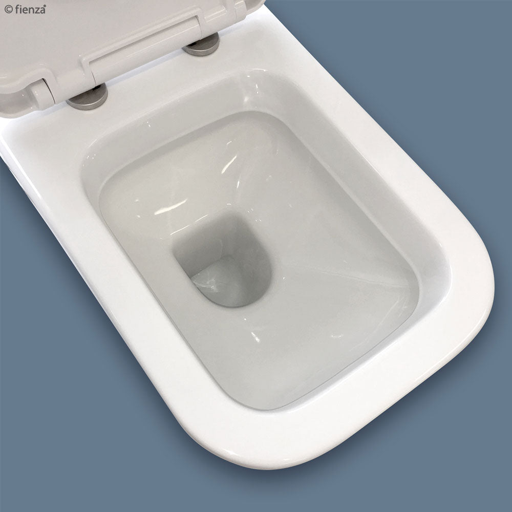 Fienza Caroline Toilet Pan & Seat Only P-Trap, Gloss White