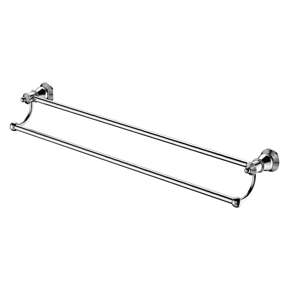 Fienza Lillian Double Towel Rail 800mm Adjustable Cut to Length, Chrome