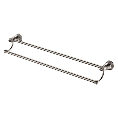 Fienza Lillian Double Towel Rail 800mm Adjustable, Brushed Nickel