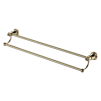 Fienza Lillian Double Towel Rail 800mm Adjustable, Urban Brass