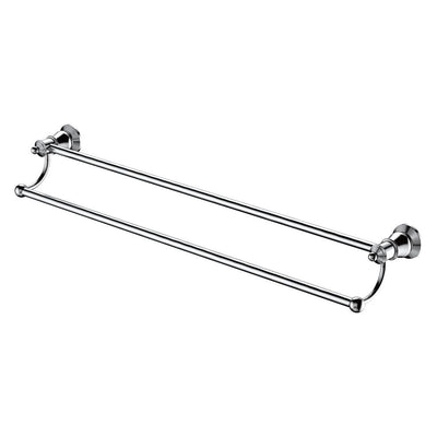 Fienza Lillian Double Towel Rail 800mm Adjustable Cut to Length, Chrome