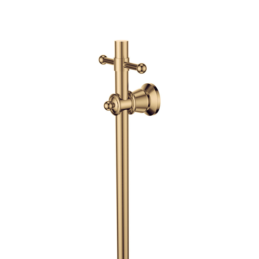 Fienza Lillian Vertical Heated Towel Rail, 93 x 1000mm, Urban Brass
