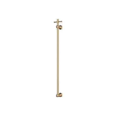 Fienza Lillian Vertical Heated Towel Rail, 93 x 1000mm, Urban Brass