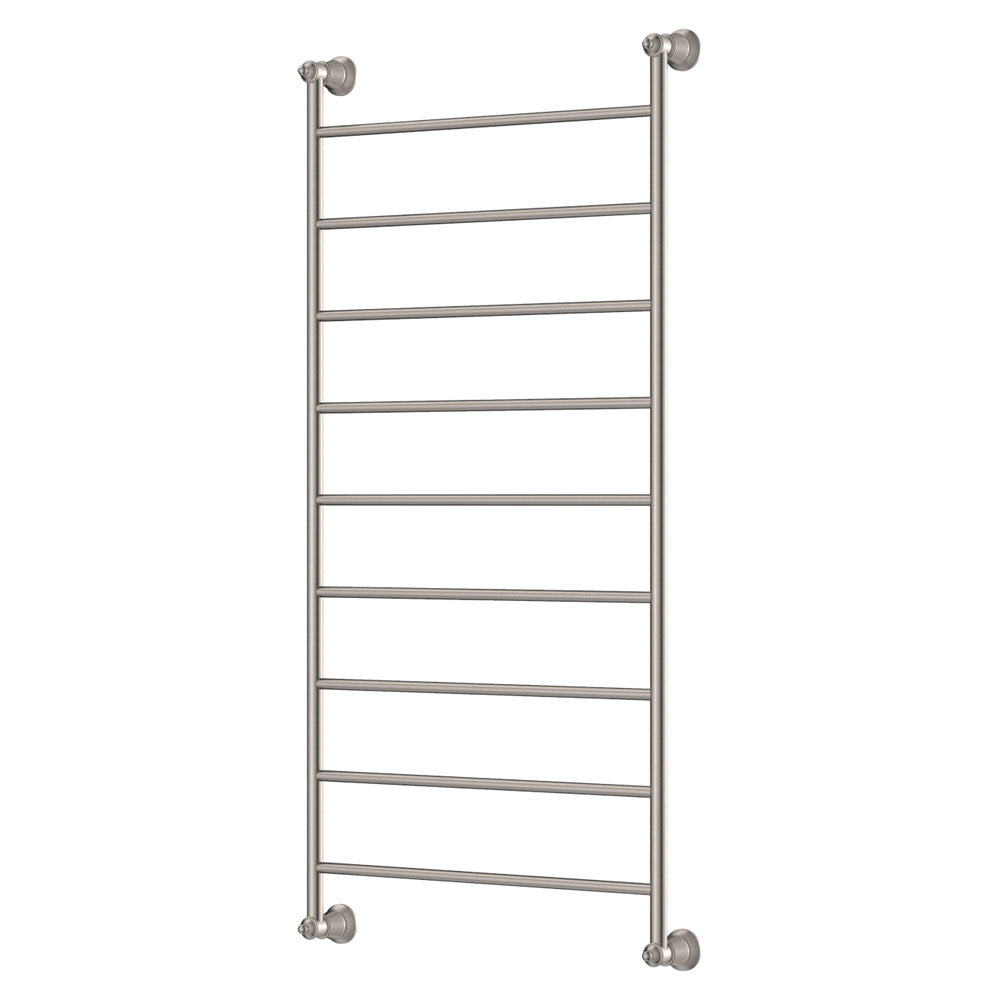 Fienza Lillian Heated Towel Rail, 600 x 1200mm, Brushed Nickel