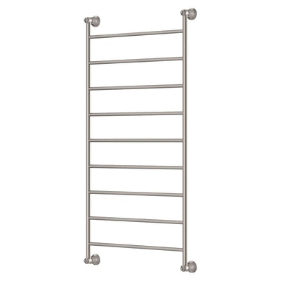 Fienza Lillian Heated Towel Rail, 600 x 1200mm, Brushed Nickel
