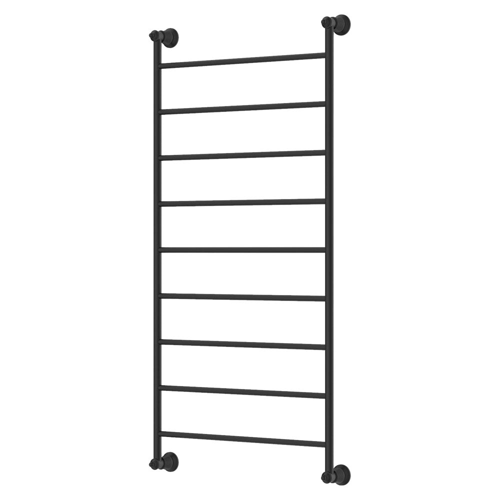 Fienza Lillian Heated Towel Rail, 600 x 1200mm, Matte Black