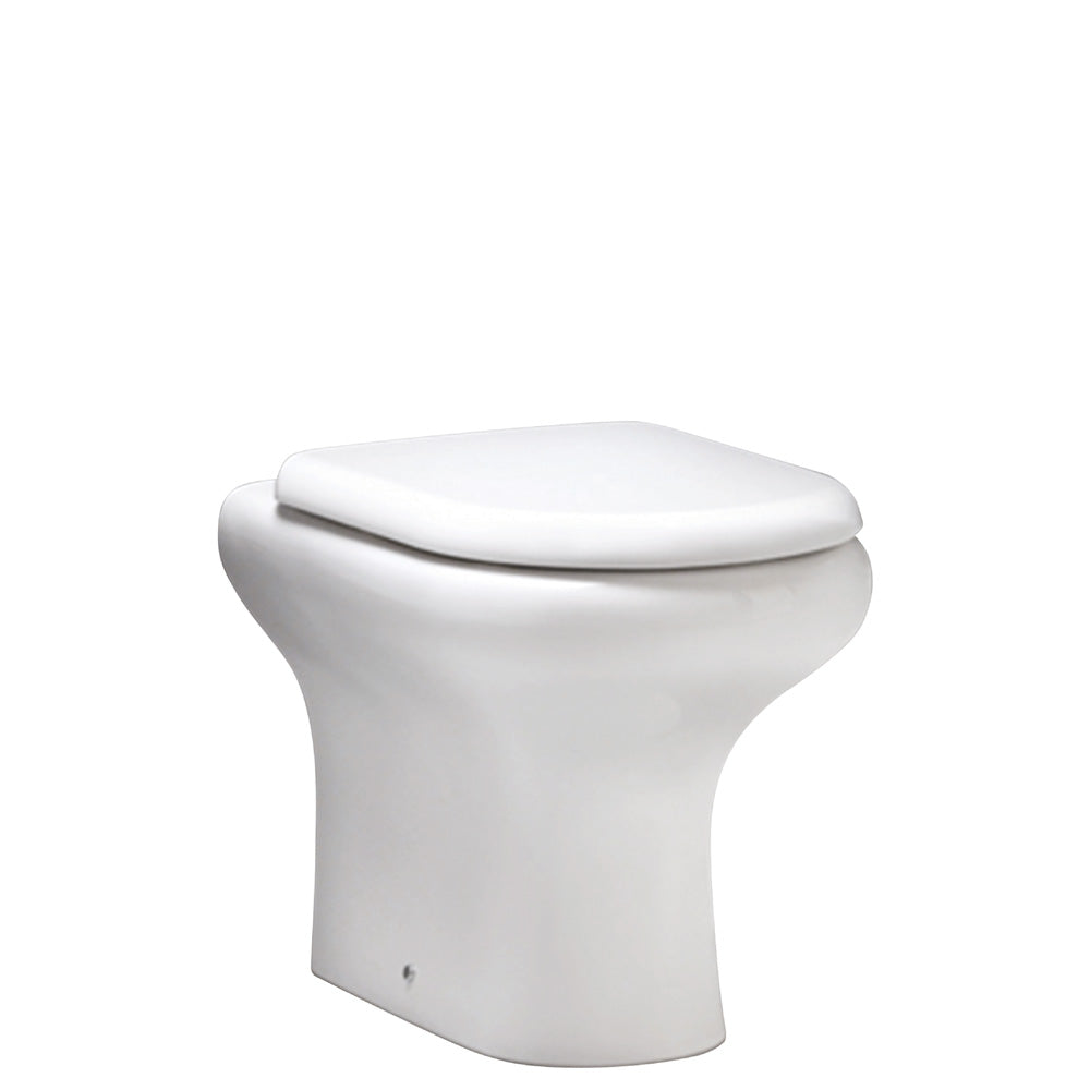Fienza Compact Toilet Pan & Seat Only P-Trap, Gloss White