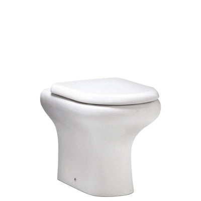 Fienza Compact Toilet Pan & Seat Only P-Trap, Gloss White