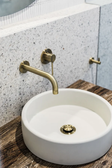 Meir Round Wall Mixer Finish Kit, Tiger Bronze