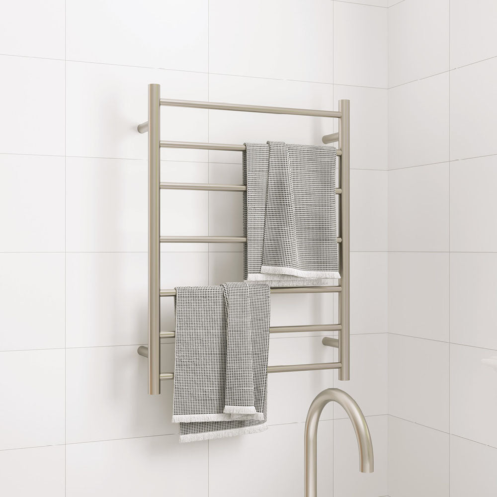 Fienza Isabella Heated Towel Rail, 600 x 800mm, Brushed Nickel