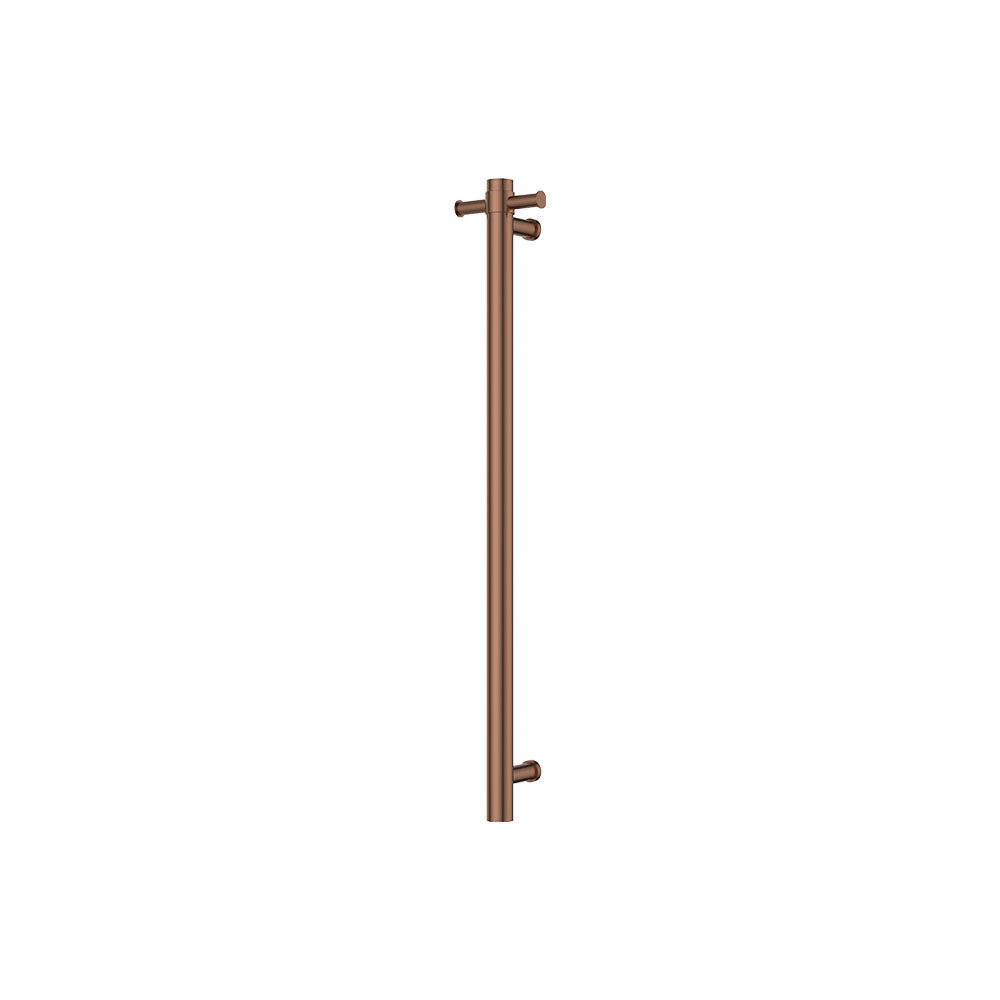 Fienza Isabella Vertical Heated Towel Rail, 100 x 900mm, Brushed Copper