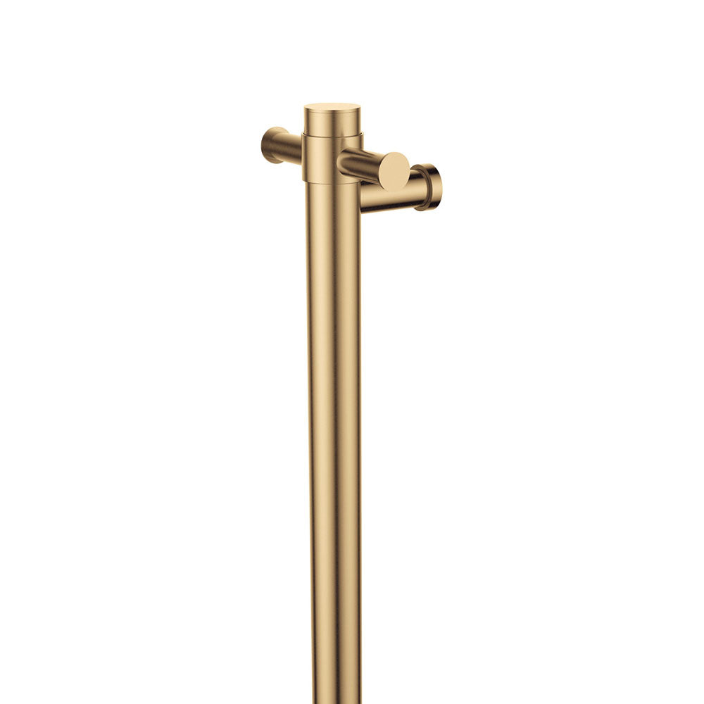 Fienza Isabella Vertical Heated Towel Rail, 100 x 900mm, Urban Brass