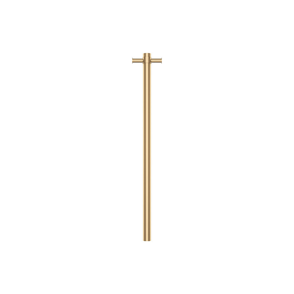 Fienza Isabella Vertical Heated Towel Rail, 100 x 900mm, Urban Brass