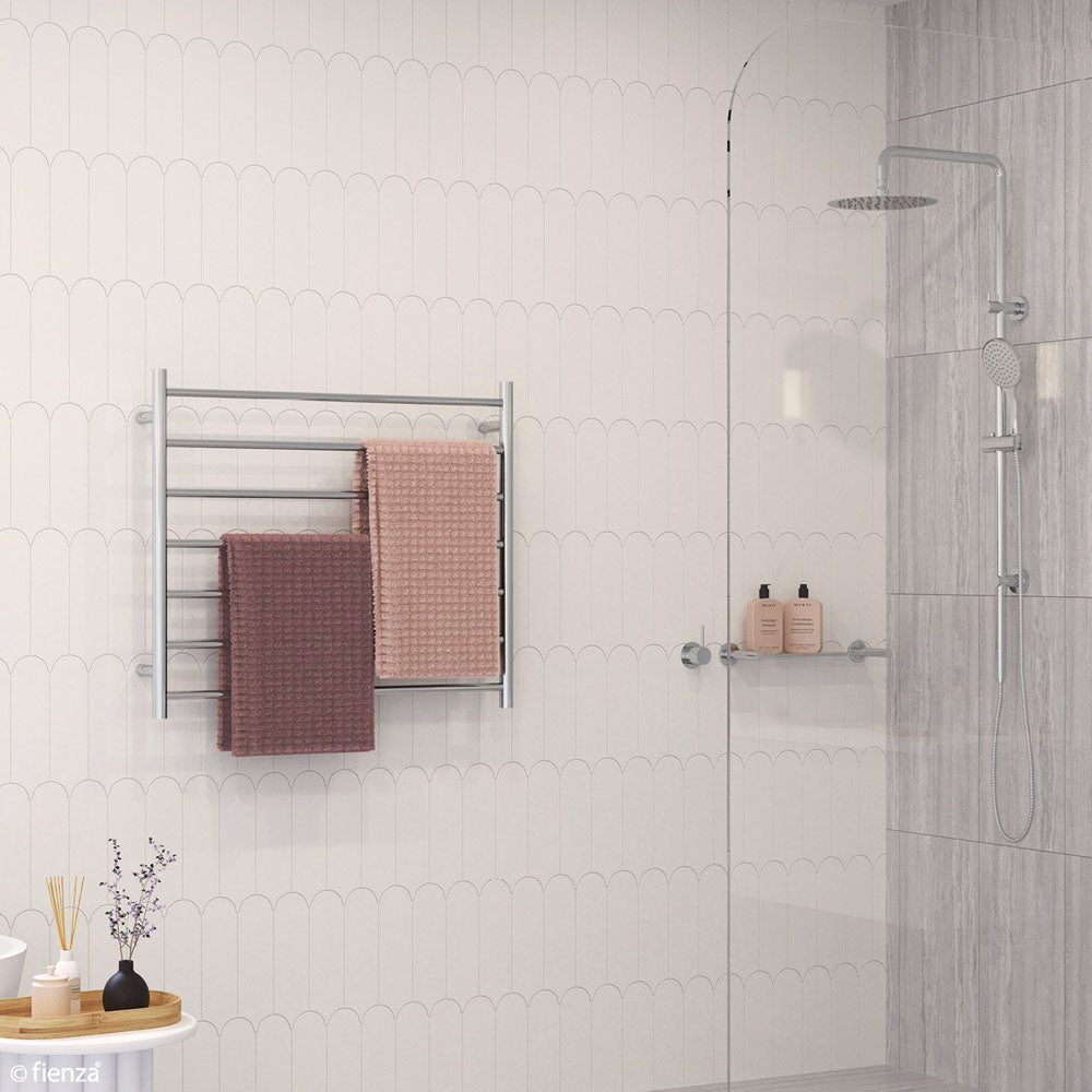 Fienza Isabella Heated Towel Rail, 900 x 750mm, Chrome