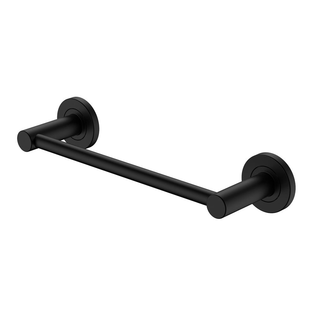 Fienza Kaya Single Hand Towel Rail 300mm, Matte Black