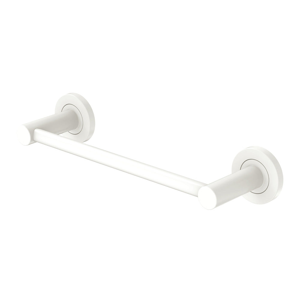 Fienza Kaya Single Hand Towel Rail 300mm, Matte White