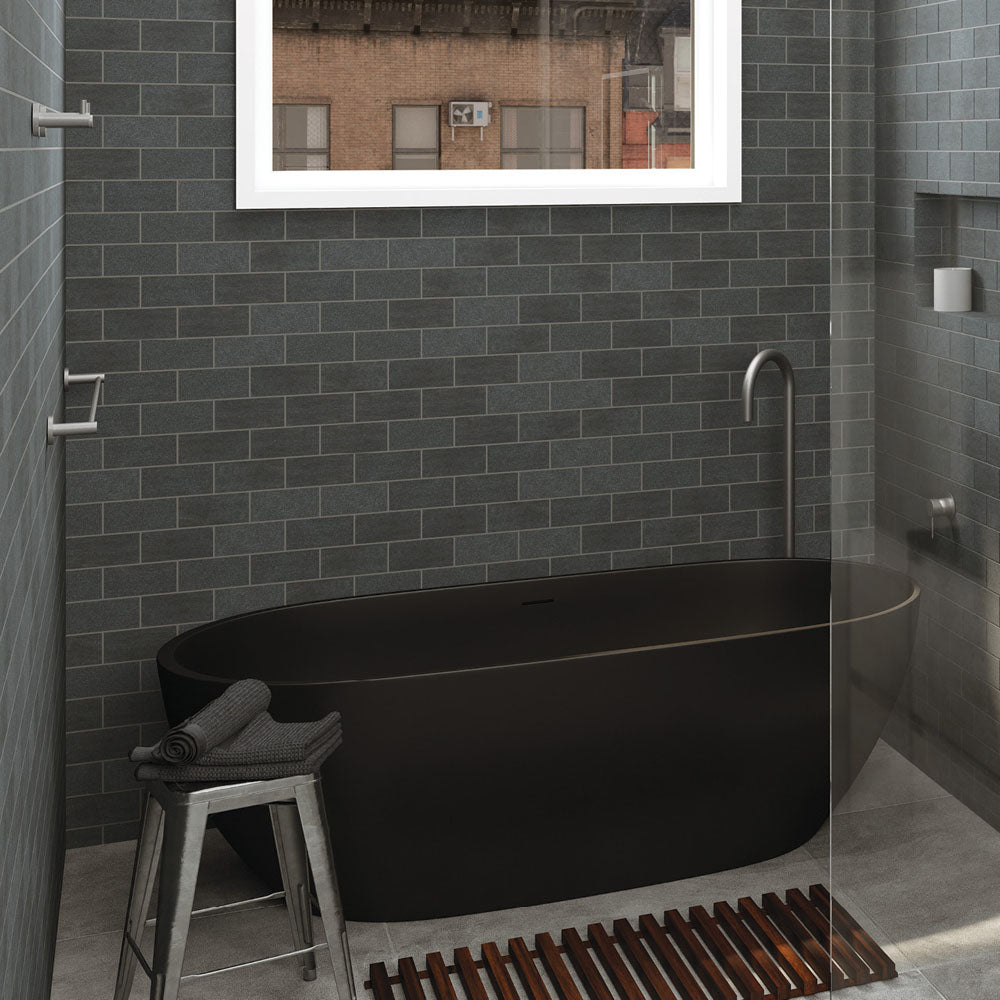 Fienza Kaya Single Towel Rail 900mm, Gun Metal