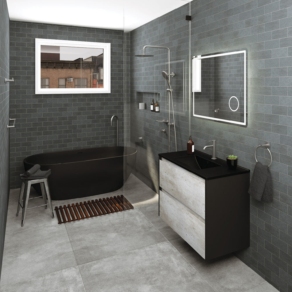 Fienza Kaya Single Towel Rail 900mm, Gun Metal