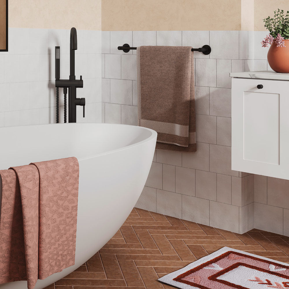 Fienza Kaya/Hustle 900mm Single Towel Rail, Matte Black