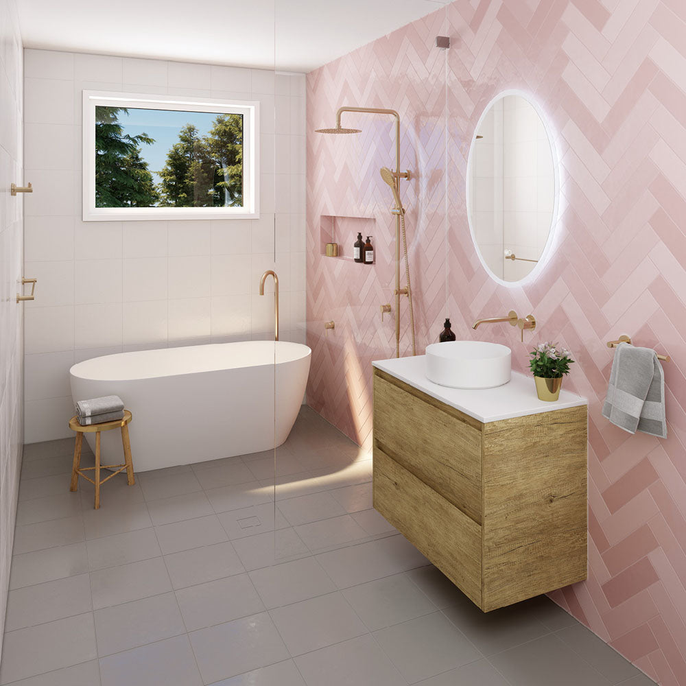 Fienza Kaya/Hustle 900mm Single Towel Rail, Urban Brass