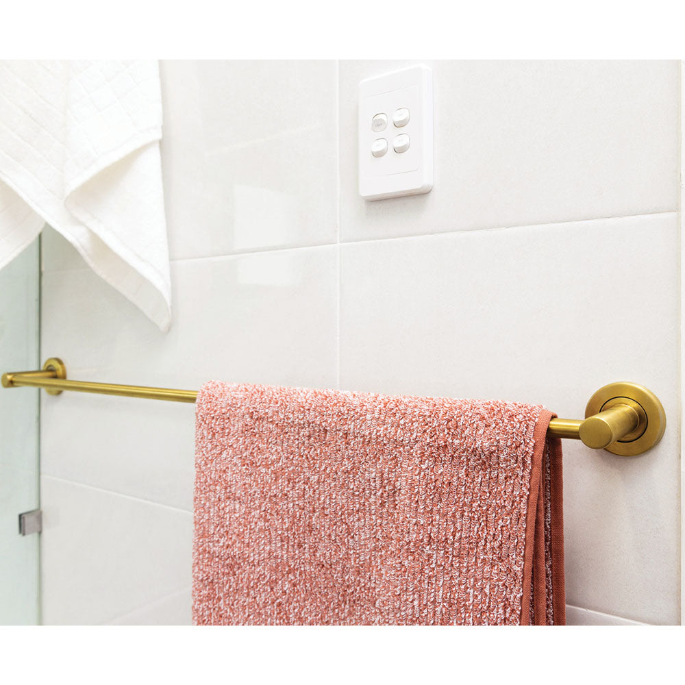 Fienza Kaya/Hustle 900mm Single Towel Rail, Urban Brass