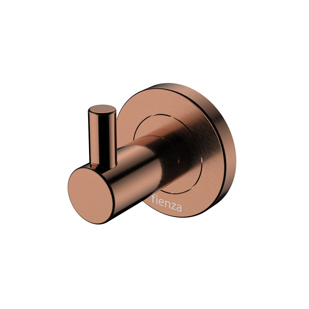 Fienza Kaya Single Robe Hook, Brushed Copper