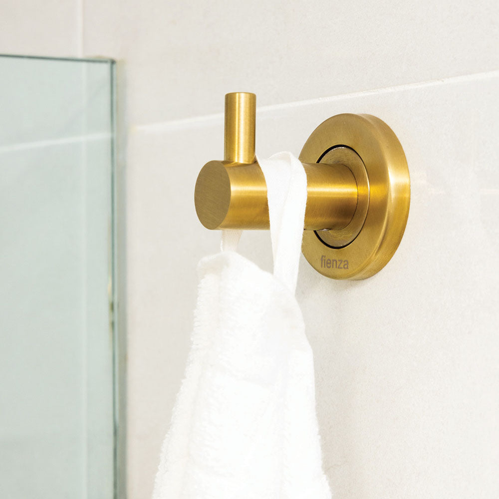 Fienza Kaya/Hustle Single Robe Hook, Urban Brass