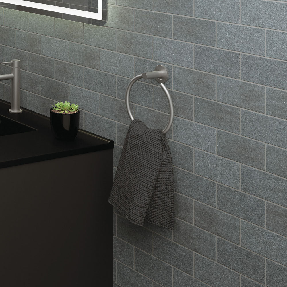 Fienza Kaya Dual Purpose Towel Rail/Roll Holder, Gun Metal