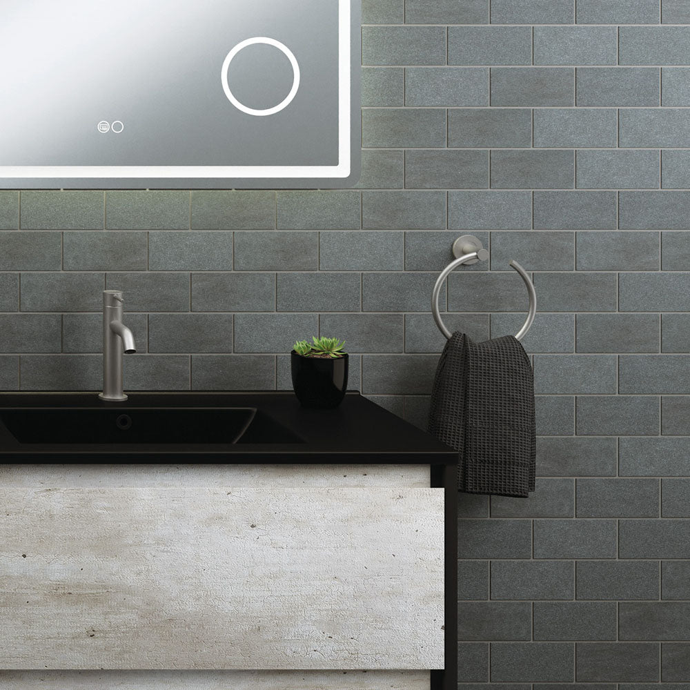 Fienza Kaya Dual Purpose Towel Rail/Roll Holder, Gun Metal