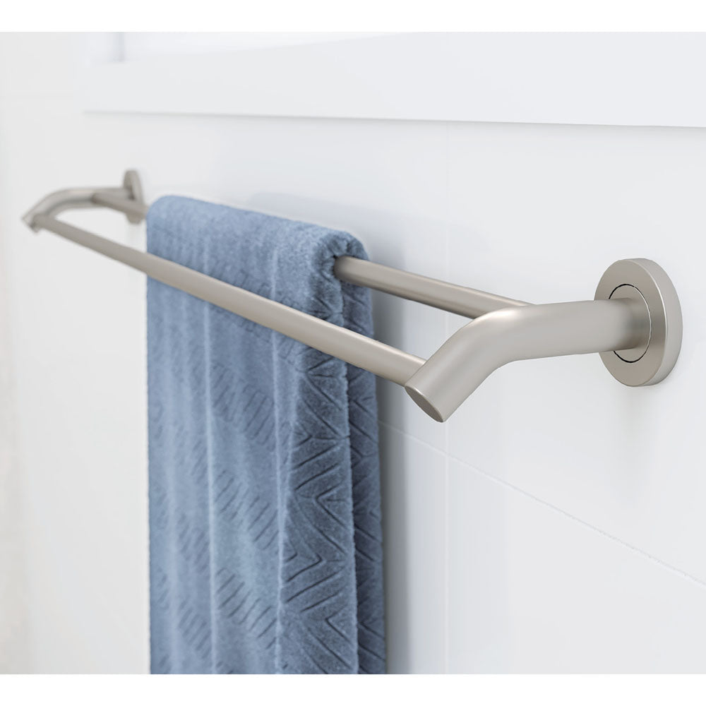 Fienza Kaya/Hustle 900mm Double Towel Rail, Brushed Nickel