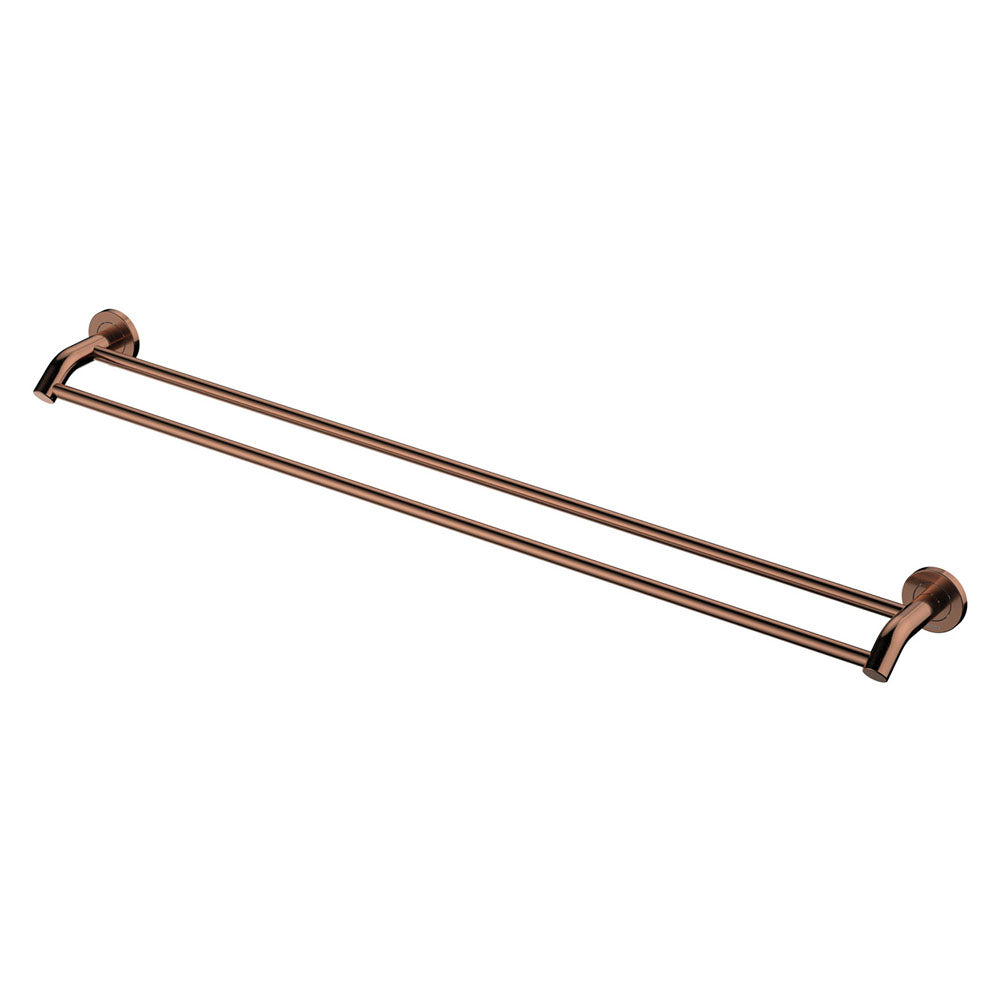 Fienza Kaya Double Towel Rail 900mm, Brushed Copper