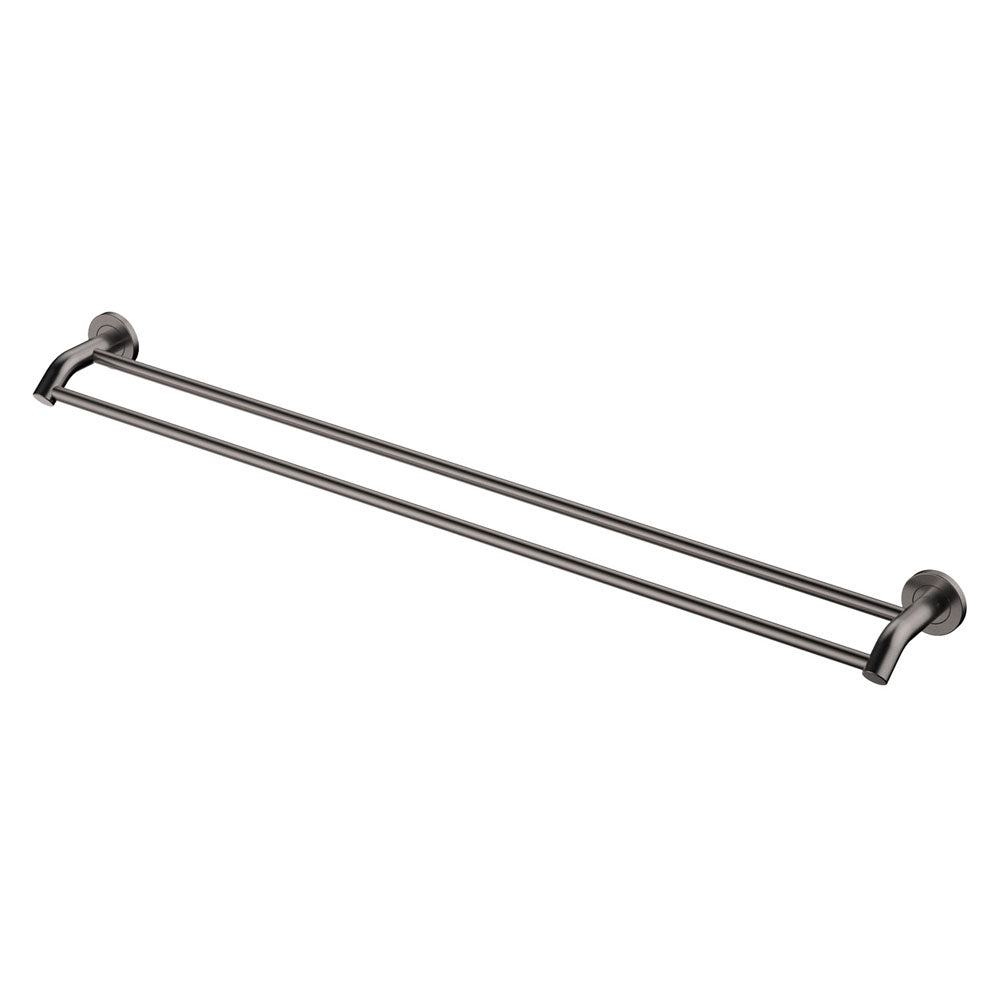 Fienza Kaya Double Towel Rail 900mm, Gun Metal