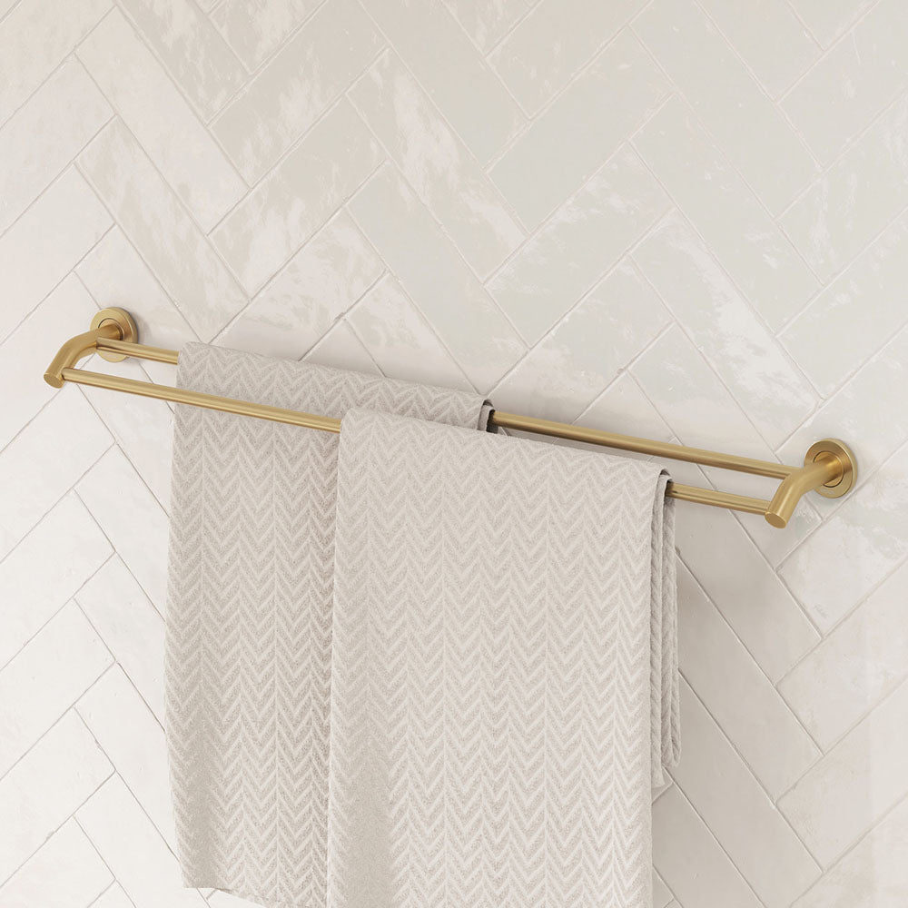 Fienza Kaya/Hustle 900mm Double Towel Rail, Urban Brass