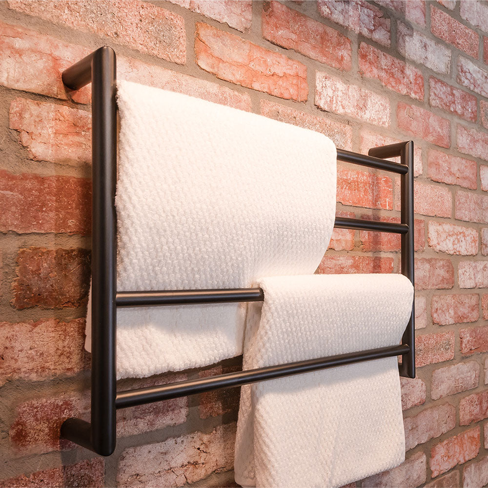 Fienza Kaya Heated Towel Rail, 600 x 450mm, Matte Black