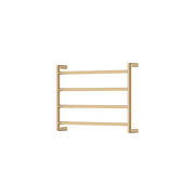 Fienza Kaya Heated Towel Rail, 600 x 450mm, Urban Brass
