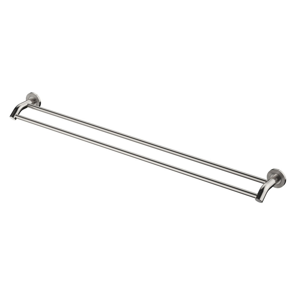 Fienza Axle Double Towel Rail 900mm, Brushed Nickel