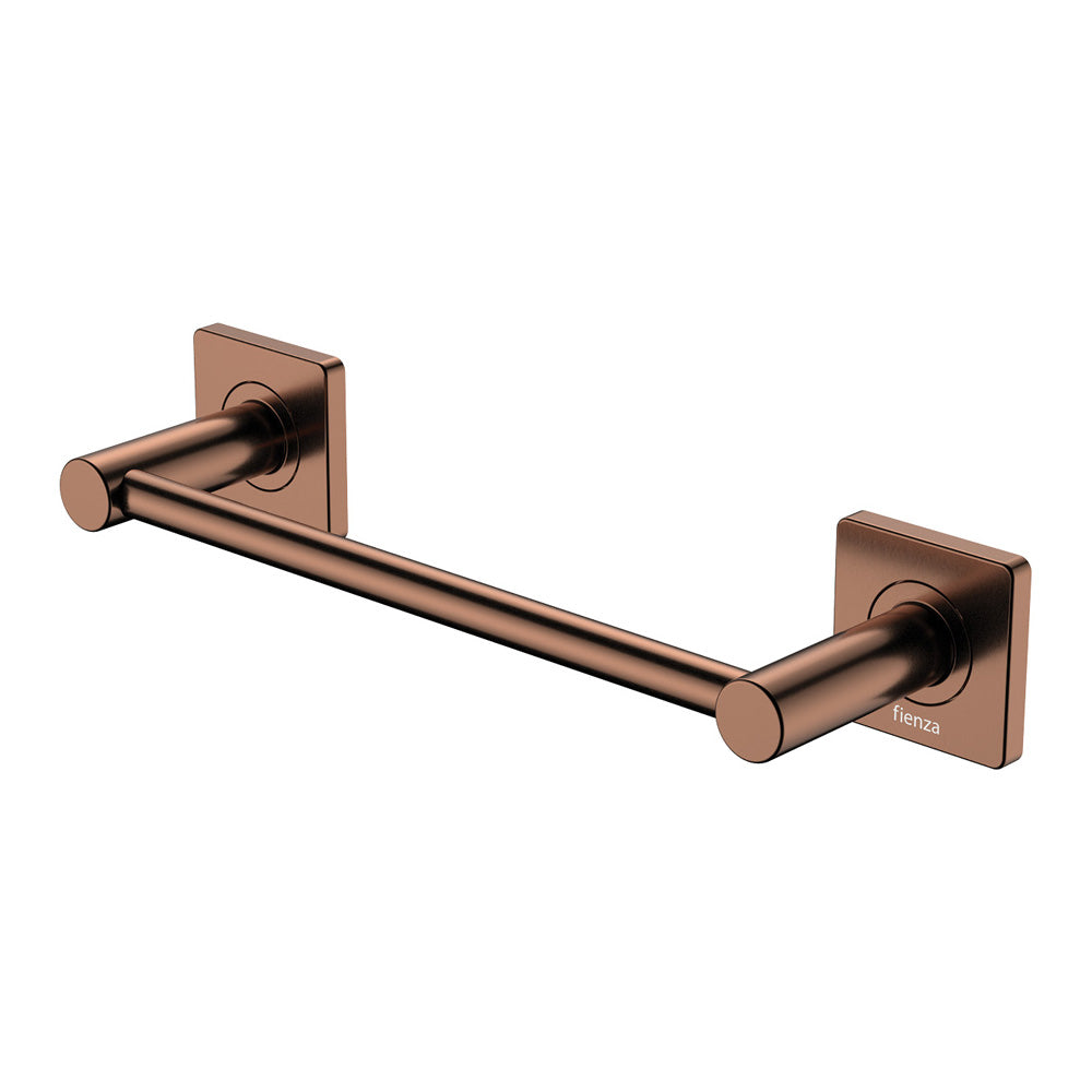 Fienza Sansa Single Towel Rail 300mm, Brushed Copper