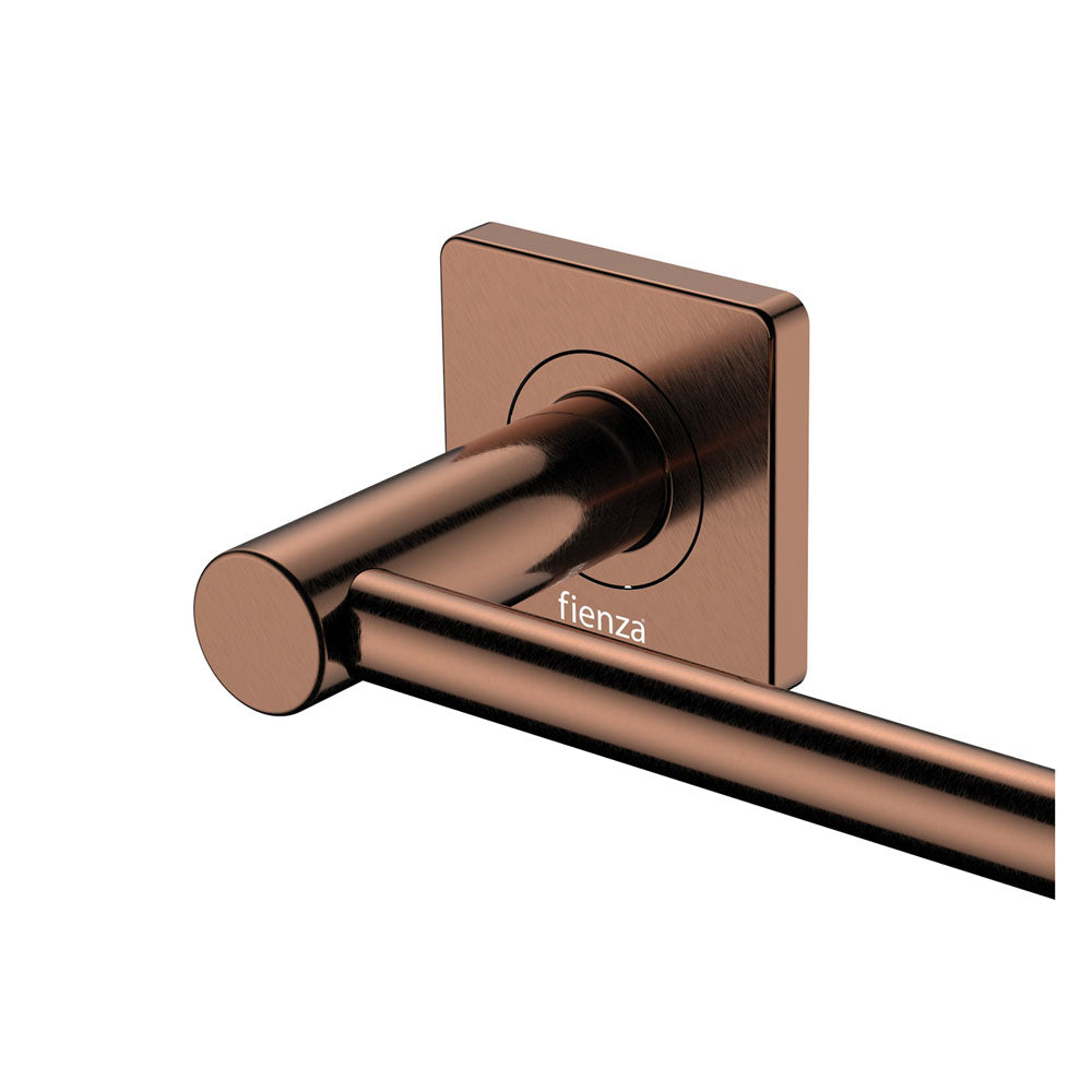 Fienza Sansa Single Towel Rail 900mm, Brushed Copper