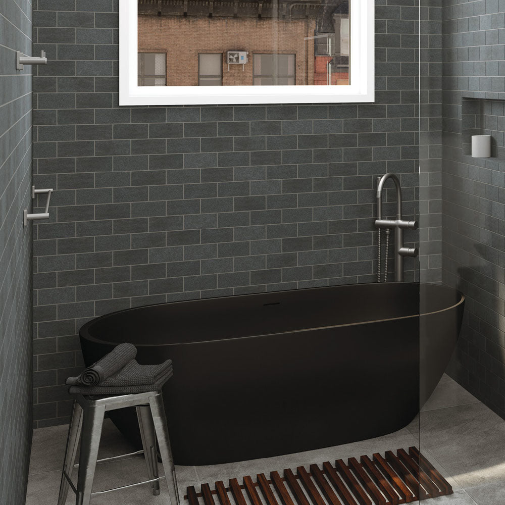 Fienza Sansa Single Towel Rail 900mm, Gun Metal